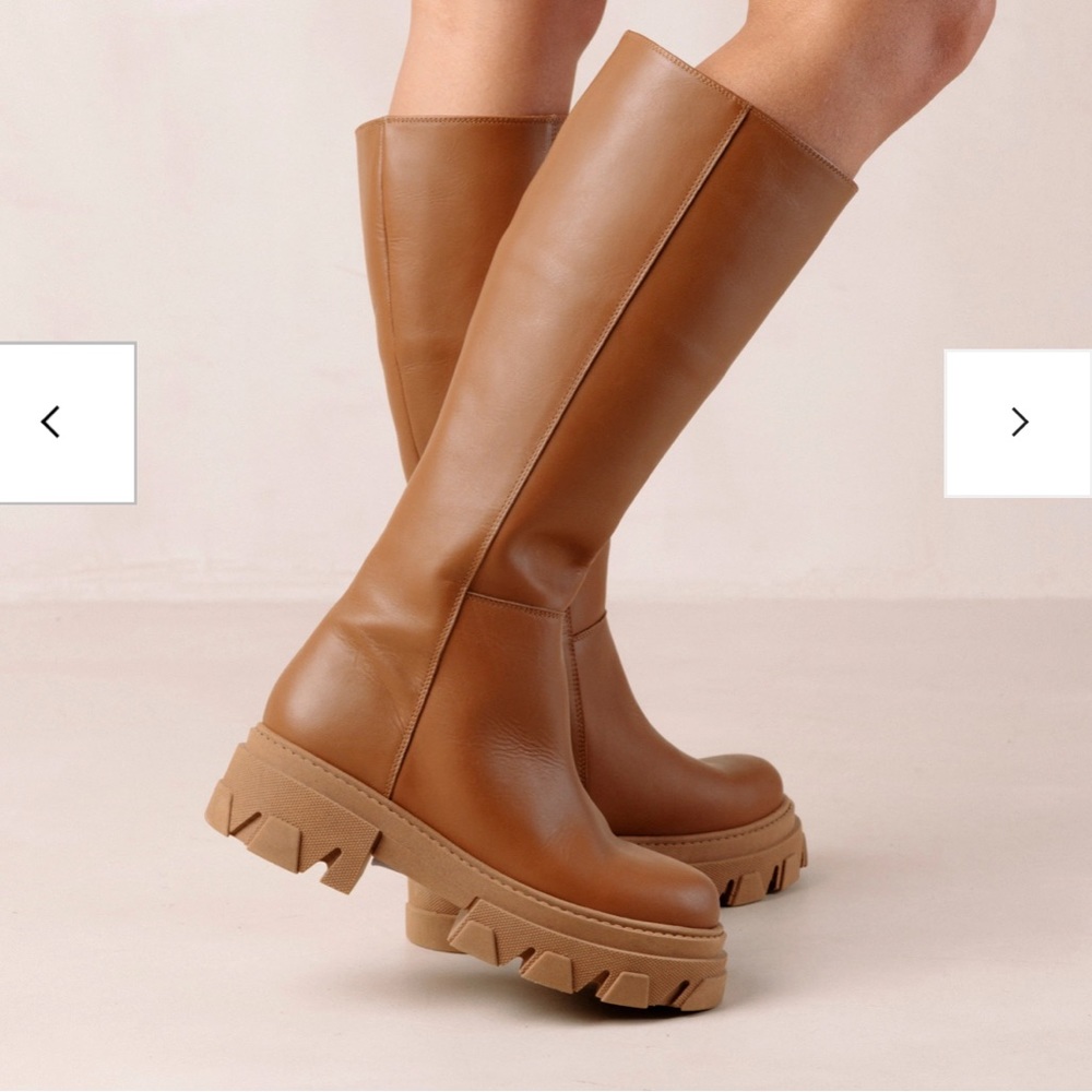 alohas katiuska brown leather chunky boots 🤎